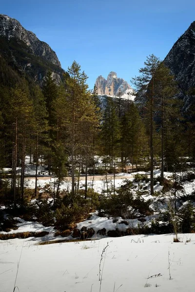 Tre Cime di Lavaredo, Drei Zinnen (patrimoine de l'UNESCO), Dolomites, Italie — Photo