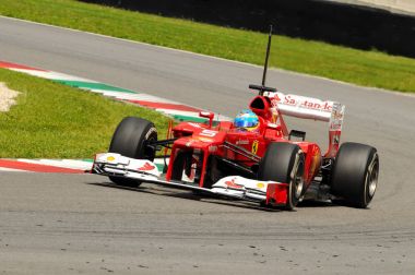 Mugello devre Mayıs 2012: Fernando Alonso Ferrari F1 devre Mugello, İtalya antrenmanda sırasında.