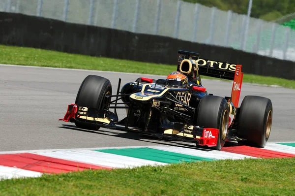 イタリア、ムジェロ サーキットで練習中にロータス f1 ムジェロ サーキット 2012 年 5 月: ロマン ・ グロージャン. — ストック写真