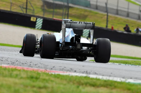 Mugello Circuit MAY 2012: Камуи Кобаяши на Sauber F1 во время тренировки на трассе Муджелло, Италия . — стоковое фото