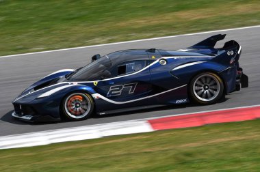 Mugello, İtalya - 2017 olabilir: Bilinmeyen Xx programları, Ferrari yarış gün boyunca devre Mugello, İtalya Ferrari Fxx K sürücüleri.