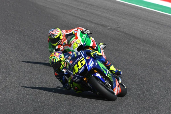 Mugello - Olaszország, június 2.: Olasz Yamaha lovas Valentino Rossi: 2017 Motogp Gp Olaszország 2017. június 2. — Stock Fotó