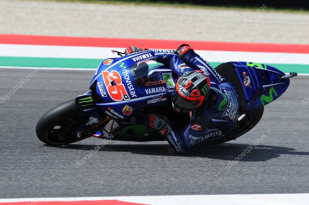 MUGELLO - ITALY, JUNE 3: Spanish Yamaha rider Maverick Vinales during the qualifying of the 2017 MotoGP OAKLEY GP of Italy at Mugello circuit on June 3, 2017 in Italy.