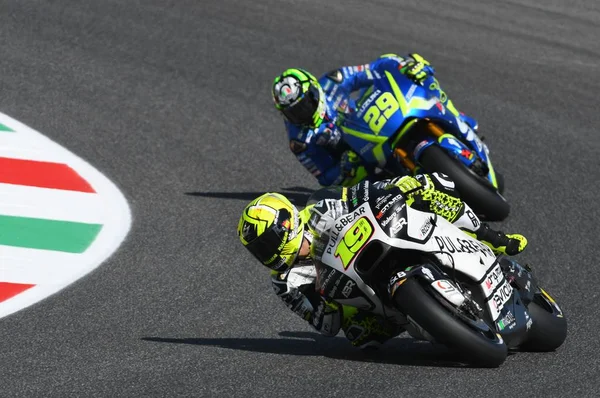 Mugello - ITÁLIA, JUNHO 3: Cavaleiro espanhol Ducati Aspar Álvaro Bautista em 2017 OAKLEY GP da Itália de Mugello em 3 de julho de 2017. Itália — Fotografia de Stock