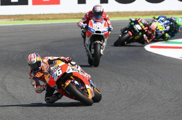 Mugello - Olaszország, június 3: Spanyol Honda Repsol lovas Daniel Pedrosa a 2017 Oakley Gp, Olaszország a Mugello 2017. június 3.-a. Olaszország — Stock Fotó