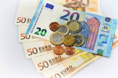 para euro sikke ve banknot