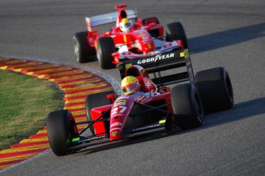 Mugello, o, Kasım, 2007: Bilinmeyen tarihi Ferrari 643 F1-91 1991 ile mugello devre İtalya Finali Mondiali Ferrari 2007 sırasında girmek