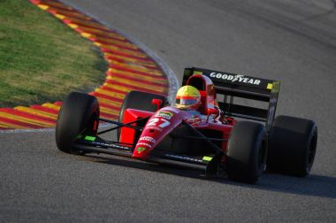 Mugello, o, Kasım, 2007: Bilinmeyen tarihi Ferrari 643 F1-91 1991 ile mugello devre İtalya Finali Mondiali Ferrari 2007 sırasında girmek