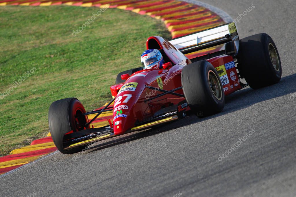 MUGELLO, IT, November, 2007: unknown run with Historic Ferrari F1 412 T2 during Finali Mondiali Ferrari 2007 into the mugello circuit in italy