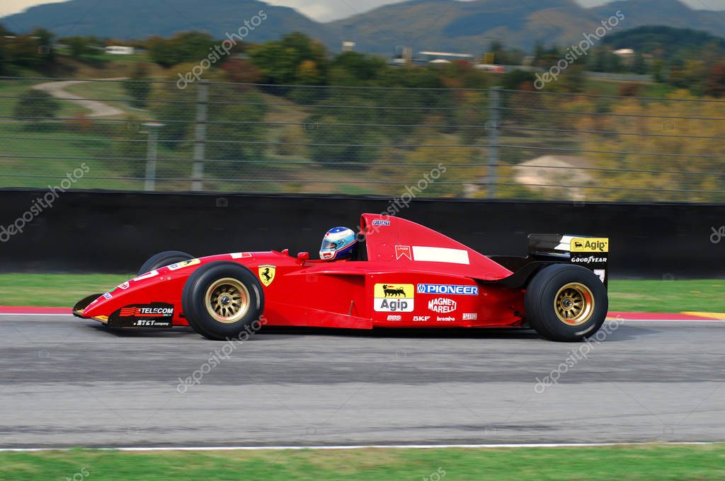 MUGELLO, IT, November, 2007: unknown run with Historic Ferrari F1 412 T2 during Finali Mondiali Ferrari 2007 into the mugello circuit in italy