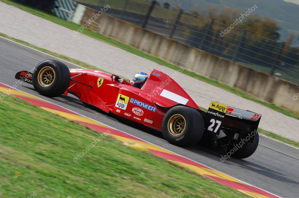 MUGELLO, IT, November, 2007: unknown run with Historic Ferrari F1 412 T2 during Finali Mondiali Ferrari 2007 into the mugello circuit in italy