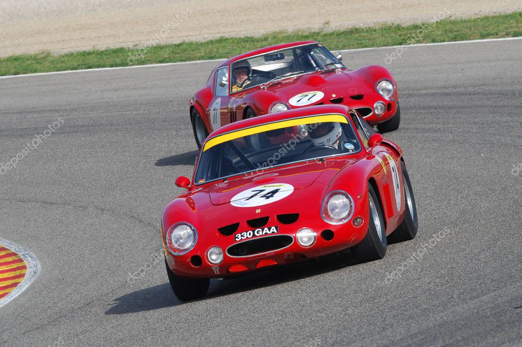 MUGELLO, IT, November, 2007: Unknown run with old 1962  Ferrari 250 at Mugello Circuit in italy during Finali Mondiali Ferrari 2007. Italy