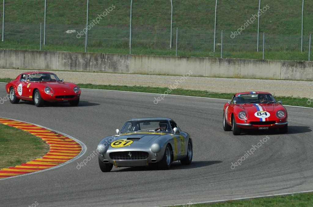 MUGELLO, IT, November, 2007: Unknown run with old 1960s Ferrari 250 at Mugello Circuit in italy during Finali Mondiali Ferrari 2007. Italy