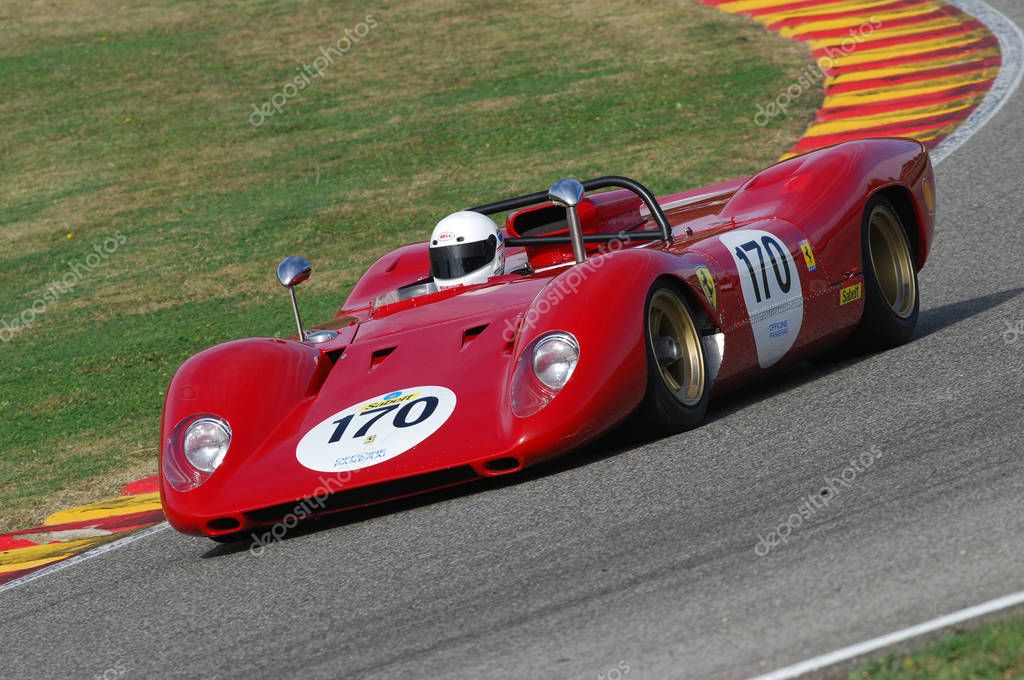MUGELLO, IT, November, 2007: Unknown run with old Ferrari 312 P at Mugello Circuit in italy during Finali Mondiali Ferrari 2007. Italy