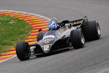 Mugello devre 1 Nisan 2007: Klasik F1 araba 1981 Lotus 88 Mugello devre Mugello tarihi Festivali sırasında İtalya.