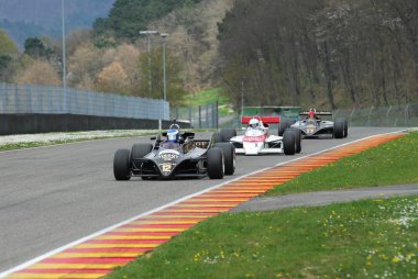 Mugello devre 1 Nisan 2007: Klasik F1 araba 1981 Lotus 88 Mugello devre Mugello tarihi Festivali sırasında İtalya.