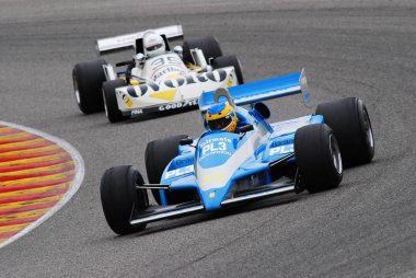 Mugello devre 1 Nisan 2007: bilinmeyen çalıştırmak klasik F1 araba 1983 Osella Fa1d (ex Piercarlo Ghinzani - Jean Pierre Jarier) İtalya Mugello devre Mugello tarihi Festival süresince.