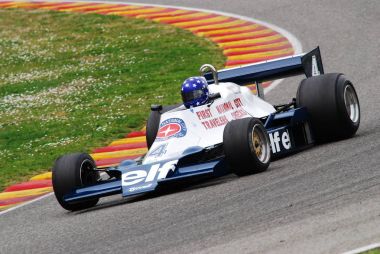 Mugello devre 1 Nisan 2007: bilinmeyen İtalya klasik F1 araba 1978 Tyrrell 008 ex Patrick Depailler Mugello devre Mugello tarihi Festival sırasında çalıştırmak.