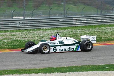 Mugello devre 1 Nisan 2007: bilinmeyen klasik F1 araba 1982 Williams Fw 08 devre Mugello İtalya Mugello tarihi Festival sırasında çalıştırmak.