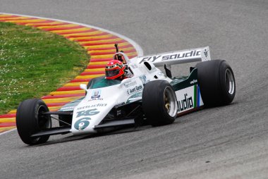 Mugello devre 1 Nisan 2007: bilinmeyen klasik F1 araba 1982 Williams Fw 08 devre Mugello İtalya Mugello tarihi Festival sırasında çalıştırmak.