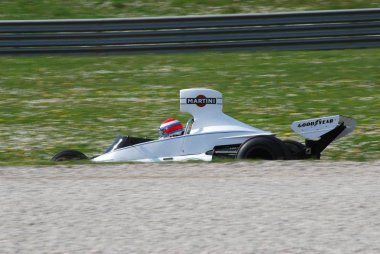 Mugello devre 1 Nisan 2007: Klasik F1 araba 1975 Brabham Bt44b Carlos Reutemann Ford Cosworth Mugello devre Mugello tarihi Festivali sırasında İtalya ex.