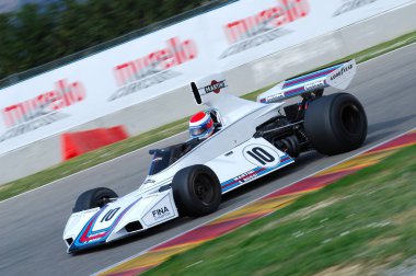 Mugello devre 1 Nisan 2007: Klasik F1 araba 1975 Brabham Bt44b Carlos Reutemann Ford Cosworth Mugello devre Mugello tarihi Festivali sırasında İtalya ex.
