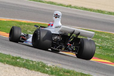 Mugello devre 1 Nisan 2007: Klasik F1 araba 1975 Brabham Bt44b Carlos Reutemann Ford Cosworth Mugello devre Mugello tarihi Festivali sırasında İtalya ex.