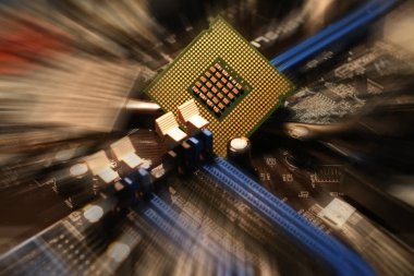 Cpu (merkezi işlem birimi) işlemci anakart üzerinde kapat