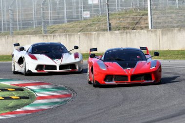 Mugello, İtalya - 26 Ekim 2017: Ferrari Fxx-K Finali Mondiali Ferrrari 2017 - Xx programları Mugello devre sırasında