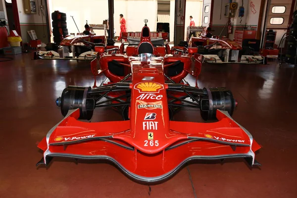 Mugello, október, 2017: Modern korszak Ferrari F1-es a mugello áramkört Olaszországban esemény Finali Mondiali Ferrari 2017. — Stock Fotó