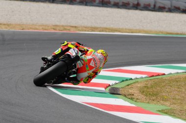 Mugello - İtalya, 13 Temmuz 2012: İtalyan Ducati binici Valentino Rossi 2012 sırasında Tim Motogp Gp İtalya.
