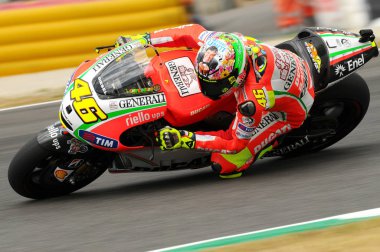 Mugello - İtalya, 13 Temmuz 2012: İtalyan Ducati binici Valentino Rossi 2012 sırasında Tim Motogp Gp İtalya.