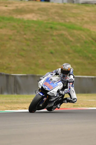 Mugello Circuit Juli Jorge Lorenzo Van Yamaha Team Tijdens Kwalificatie — Stockfoto