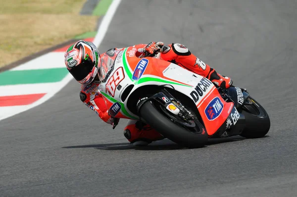 Mugello Italia Julio Nicky Hayden Piloto Ducati Circuito Tim Motogp — Foto de Stock