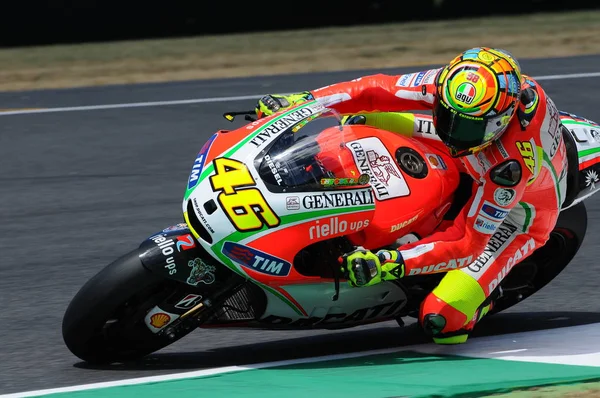 ムジェロ イタリア 2012 2012 年中にイタリアのドゥカティ ライダー バレンティーノ ロッシ ティム Motogp — ストック写真