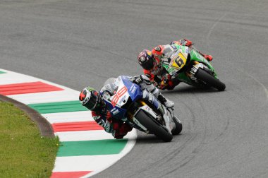 Mugello - İtalya, 31 Mayıs: İspanyolca Yamaha atlı Jorge Lorenzo 2013 Tim Motogp İtalya 31 Mayıs 2013 tarihinde