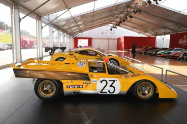 Mugello, bu Ekim, 2017: Vintage Ferrari 512m 1970 Finali Mondiali Ferrari 2017, Ferrari yıldönümü 1947-2017 Mugello devre Paddock Show'da. İtalya
