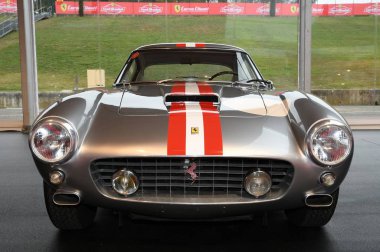 Mugello, bu Ekim, 2017: Vintage Ferrari 250 Gt Berlinetta Passo Corto 1961 Finali Mondiali Ferrari 2017 devre Mugello Ferrari yıldönümü 1947-2017 Paddock Show'da. İtalya