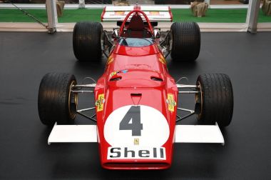 Mugello, bu Ekim, 2017: Vintage Ferrari F1 312 B Clay Regazzoni ve Jacky Ickx 1970 Finali Mondiali Ferrari 2017, Ferrari yıldönümü 1947-2017 Mugello devre Paddock Show'da. İtalya