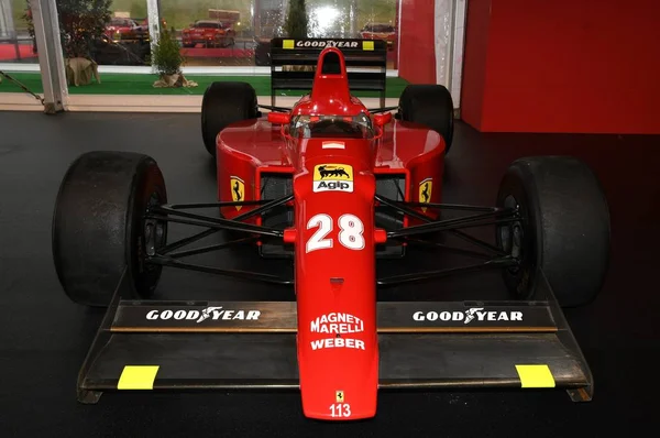 Mugello, bu Ekim, 2017: 640 Ferrari F1 Nigel Mansell ve Finali Mondiali Ferrari 2017 devre Mugello Ferrari yıldönümü 1947-2017 Paddock Show'da Gherard Berger (F1-89). İtalya