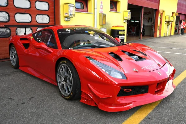 Mugello Oktober 2017 Ferrari 488 Turbo Challenge Paddock Show Ferrari — Stockfoto