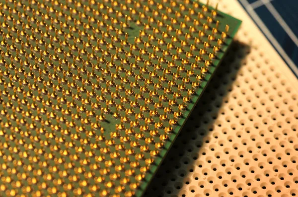 Closeup Outdated Cpu Computer Processor Background — Stock Photo, Image