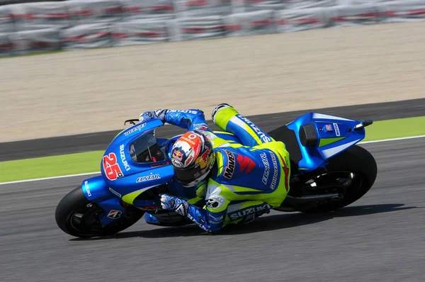 Mugello Włochy Maja Hiszpański Suzuki Rider Maverick Vinales 2015 Tim — Zdjęcie stockowe