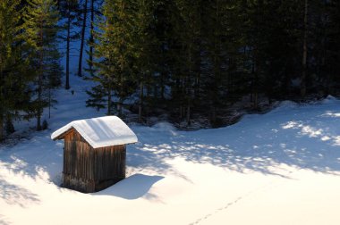 kış sahne Dolomites, İtalya.