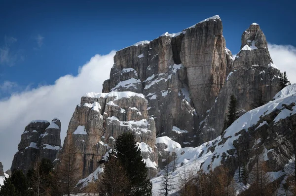 Cinque Torri Grupy Dolomitach Cortina Ampezzo Veneto Włochy — Zdjęcie stockowe