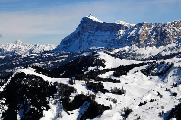 Sasso Della Croce Dolomites Talya Kış Sezonu — Stok fotoğraf