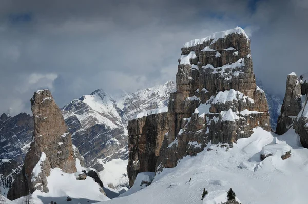 Cinque Torri Groep Dolomieten Cortina Ampezzo Veneto Italië — Stockfoto