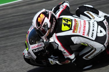 Misano - İtalya, 5 Eylül 2009: Fransızca Honda Lcr binici Randy De Puniet 2009 Gran Premio Cinzano Di San Marino E Della Riviera Di Rimini Misano World Circuit İtalya tarih itibariyle.
