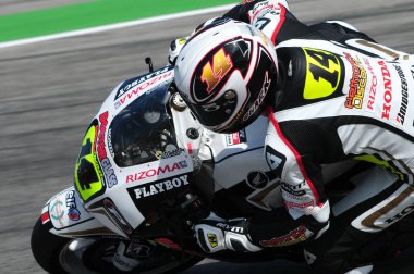 Misano - İtalya, 5 Eylül 2009: Fransızca Honda Lcr binici Randy De Puniet 2009 Gran Premio Cinzano Di San Marino E Della Riviera Di Rimini Misano World Circuit İtalya tarih itibariyle.