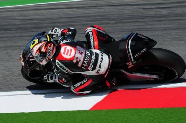 Misano - İtalya, 5 Eylül 2009: İtalyan Kawasaki Hayate binici Marco Melandri, 2009 Gran Premio Cinzano Di San Marino E Della Riviera Di Rimini Misano World Circuit İtalya üzerinde.